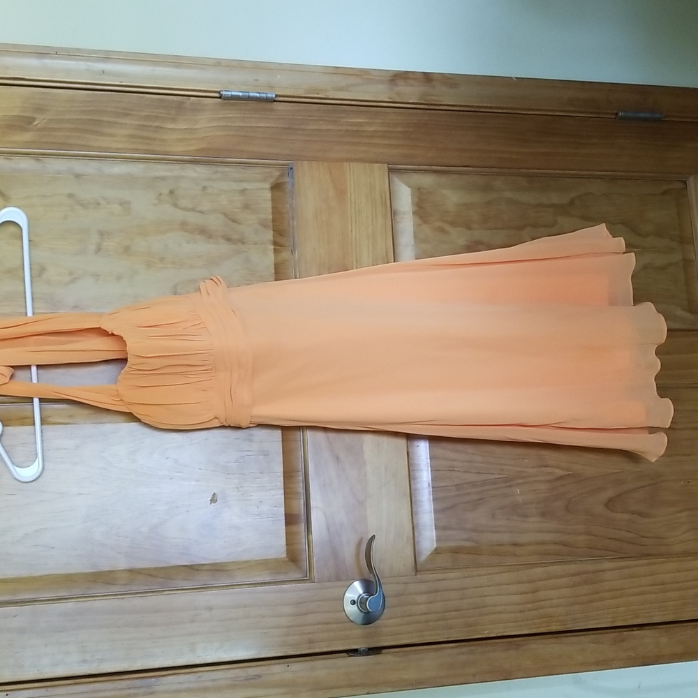 Tangerine halter dress